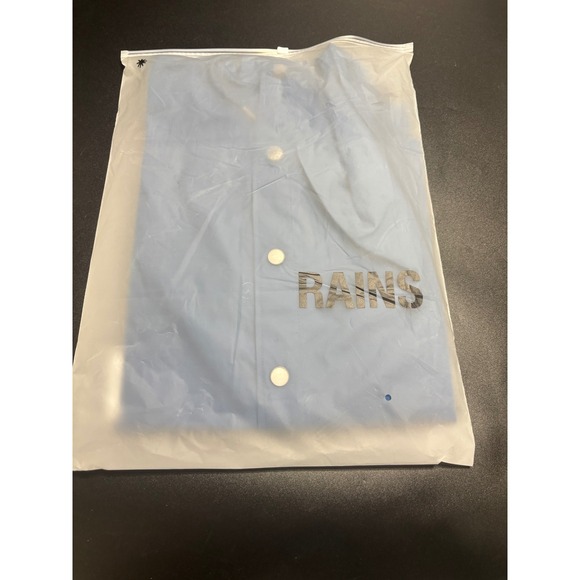 RAINS‎ NEW Waterproof Rain Unisex Jacket 12010 W3 Pulse Blue Size XS MSRP $110 - Picture 2 of 4